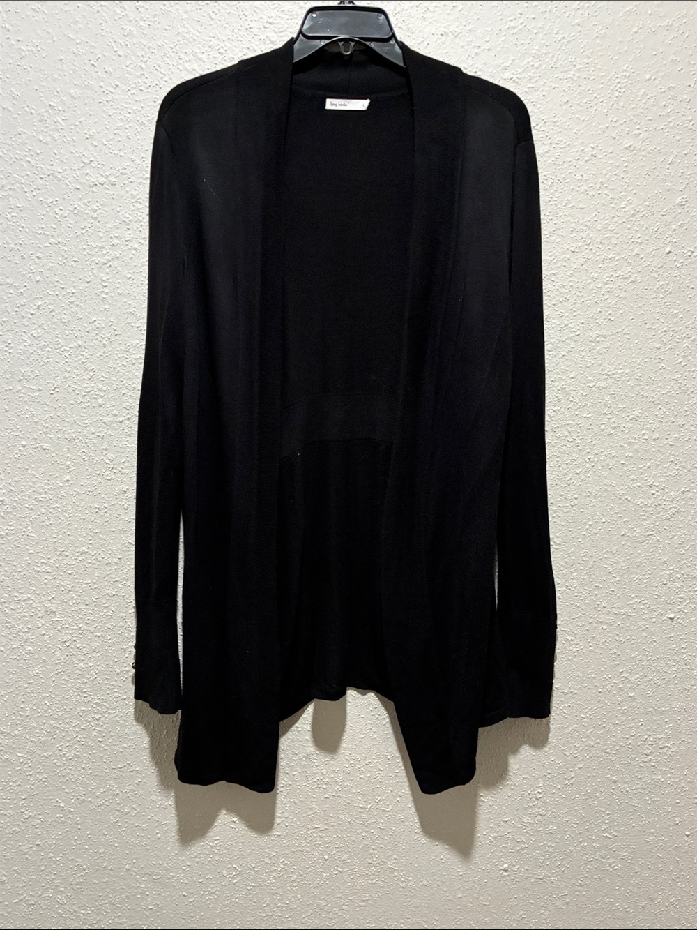 Black Open-Front Women’s Cardigan Sweater